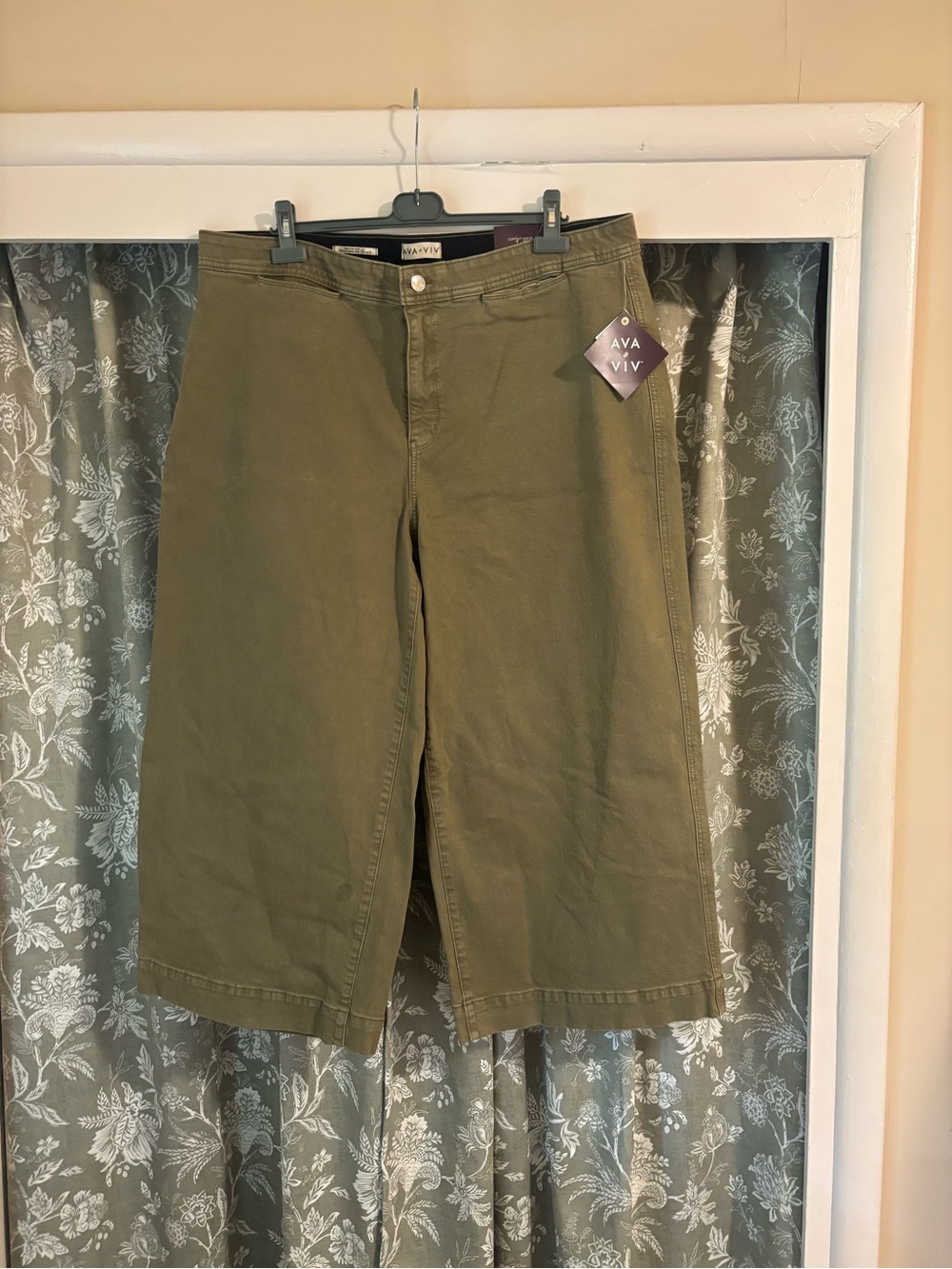 Ava & Viv Olive Wide-Leg Pants